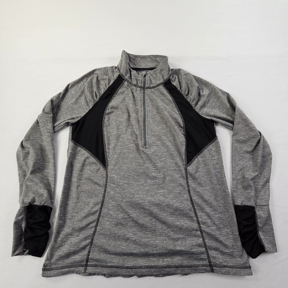 Xersion Gray Long Sleeve 1/4 Zip Performance Top Women's M